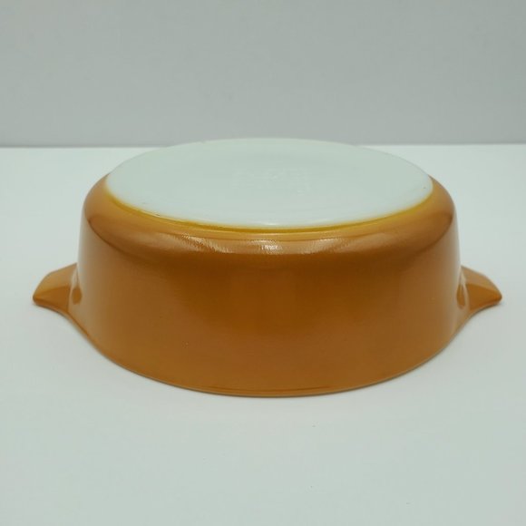 Pyrex Old Orchard 1 Pint Casserole Dish Glass Lid Butterscotch 471 Baking Dish - Picture 9 of 11